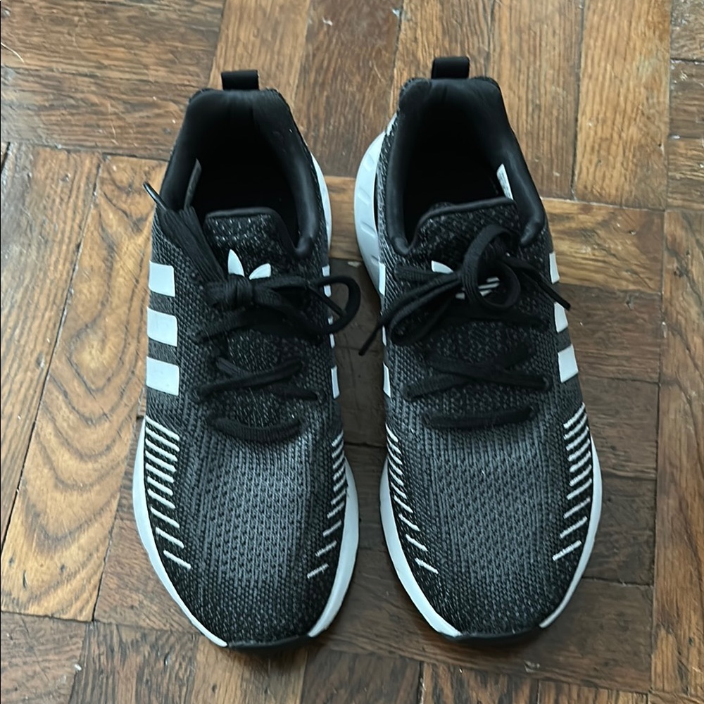 Adidas Black and White Athletic Sneakers